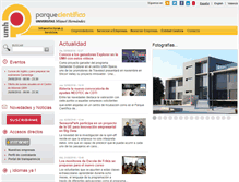 Tablet Screenshot of parquecientificoumh.es